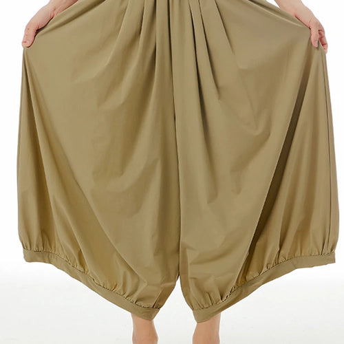 Load image into Gallery viewer, High Elastic Waist Khaki Pleated Brief Long Wide Leg Pants New Trousers Women Fashion Tide Spring Autumn 2025 1DJ0881
