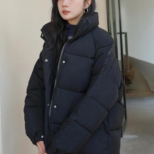 Load image into Gallery viewer, Korean Style Winter Jacket Women New Loose Short Pink Black Parkas Female Harajuku Bread Jacket Cotton Padded Coat Woman
