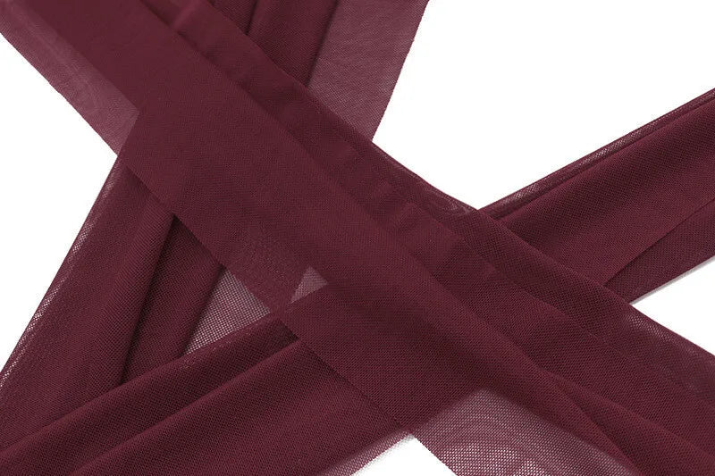 Off-shoulder Backless Sexy Mini Dress For Women Wine Red Sleeveless Strapless High Waist A-line Club Party Sexy Dress