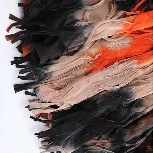 Load image into Gallery viewer, High Elastic Waist Orange Tie Dye Irregular A-line Half-body Skirt Women Fashion Tide New Spring Autumn 2025 1DH5392
