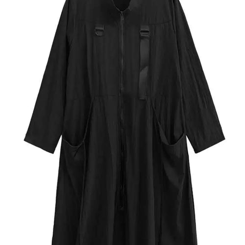 Load image into Gallery viewer, Women Army Green Big Size Long Trench New Stand Collar Long Sleeve Fit Windbreaker Fashion Tide Spring Autumn 2025 1DH3440
