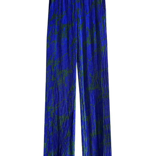 Load image into Gallery viewer, High Elastic Waist Black Pattern Printed Pleated Wide Leg Pants New Trousers Women Fashion Tide Spring Autumn 2025 1DJ1258
