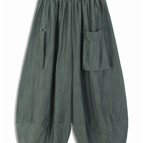 Load image into Gallery viewer, High Elastic Waist Green Buckle Casual Pocket Long Wide Leg Pants New Trousers Women Fashion Spring Autumn 2025 1DH5454
