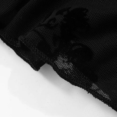 Load image into Gallery viewer, See Through Lace Sexy Mini Dress Women Patchwork Short Sleeve Square Collar Backless High Waist Pleated Club Dress
