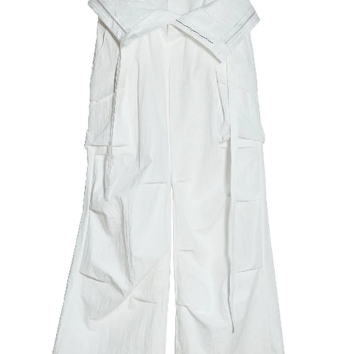 Load image into Gallery viewer, High Waist Black Double Layer Pocket Pleated Long Wide Leg Pants New Trousers Women Fashion Spring Autumn 2025 1DJ0691
