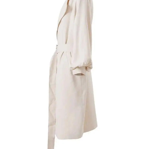 Load image into Gallery viewer, Women Beige Brief Belted Casual Trench New Lapel Long Sleeve Windbreaker Fashion Tide Spring Autumn 2025 CPG1179
