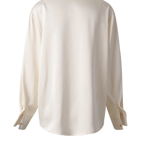 Load image into Gallery viewer, Women Apricot Embroidery Vintage Big Size Blouse New Stand Collar Long Sleeve Shirt Fashion Spring Autumn 2025 CPG3216
