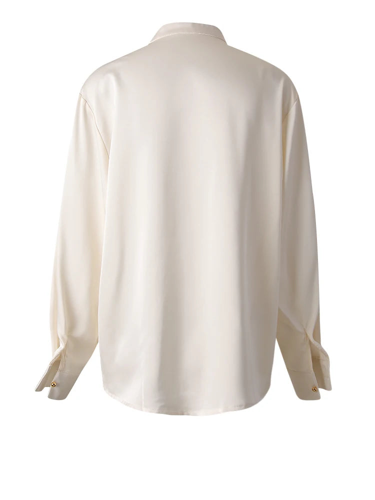 Women Apricot Embroidery Vintage Big Size Blouse New Stand Collar Long Sleeve Shirt Fashion Spring Autumn 2025 CPG3216