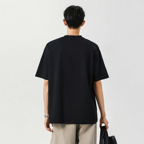 Load image into Gallery viewer, Men's Short Sleeve T-shirts New Korean Tide Splicing Fashion Solid Color Simple Stylish Pullover Male Clothing 9W1941
