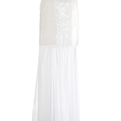 Load image into Gallery viewer, High Waist Wine Red Sequins False Mesh Long Elegant Half-body Skirt Women Fashion Tide New Spring Autumn 2025 1DH9402
