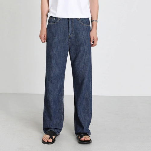 Load image into Gallery viewer, Male Jeans New Korean Loose Straight Tube High Street Trendy Casual Wide Leg Men‘s Simple Denim Pants Spring 9W1446
