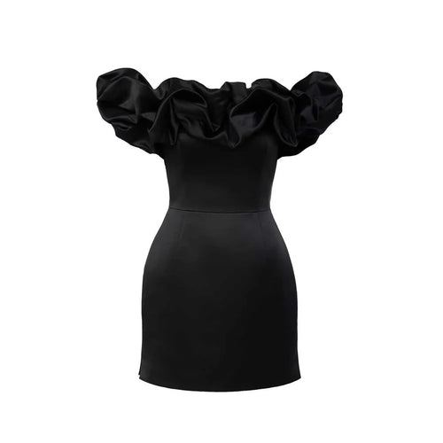 Load image into Gallery viewer, High Quality Summer Bodycon Party Dress Women White Ruffle Dress Elegant Off The Shoulder Mini Dress Celebrity Even Club Dress
