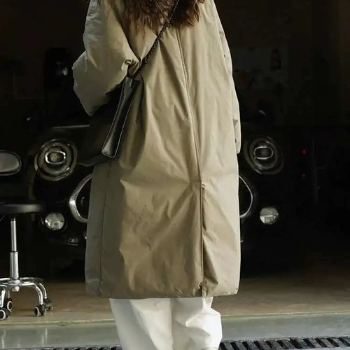 Load image into Gallery viewer, Army Green Big Size Keep Warm Long Down Jacket New Long Sleeve Warm Women Parkas Fashion Tide Autumn Winter 2025 1DH8675
