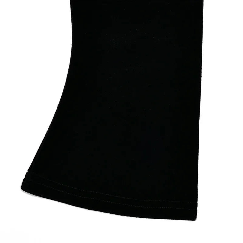 Square Collar Backless Bandage Sexy T-shirt Women Autumn Winter New Black Shoulder Pad Sleeve Skinny Sexy Party Tops