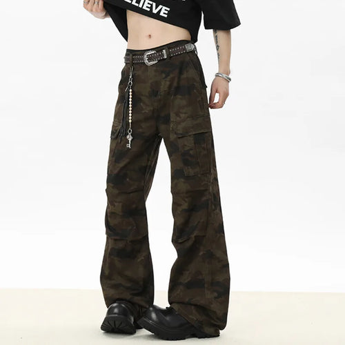 Load image into Gallery viewer, Men's Denim Pants New American High Street Straight Leg Jeans Print Niche Design Summer Handsome Menwear 2025 9W1532
