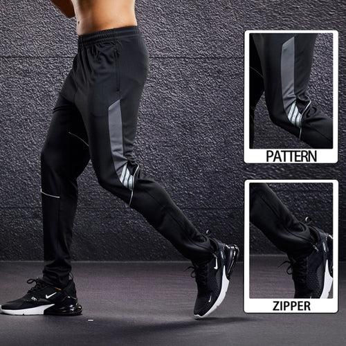 Load image into Gallery viewer, Men Running Sport Pants with Zipper Pockets Football Training Joggings Sweatpants Basketball Soccer Trousers Plus Size for Male
