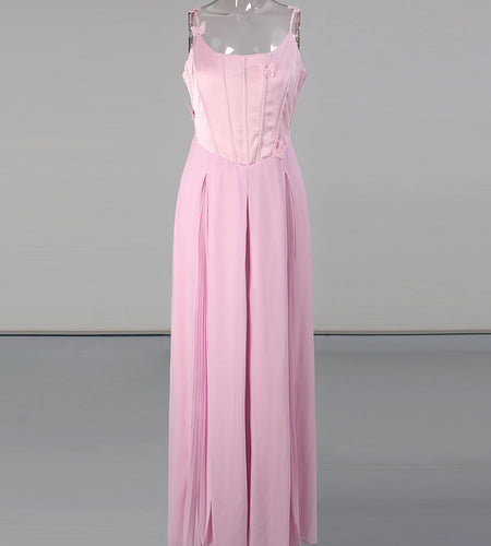 Solid Slimming Spliced Appliques Elegant Dresses for Women Square Nec Sleeveless Tunic Patchwork Folds Dress Female