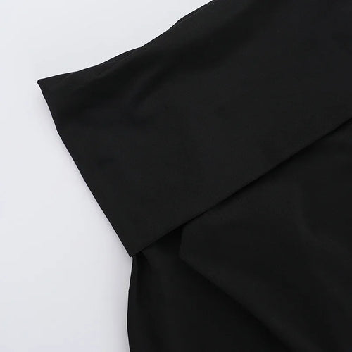 Load image into Gallery viewer, Off-shoulder Long Sleeve Sexy Mini Dress For Women Contrast Color Patchwork Strapless Backless A-line Sexy Dress
