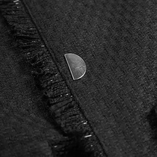 Load image into Gallery viewer, Black Burr Big Size Elegant Woolen Coat New Lapel Long Sleeve Women Jacket Fashion Tide Autumn Winter 2025 1DF6397
