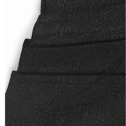 Load image into Gallery viewer, Women Black Three-dimensional Flower Big Size Midi Dress New Round Neck Half Sleeve Fashion Spring Autumn 2025  1DJ1104
