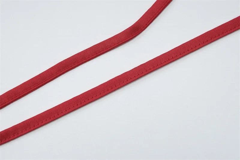 Red Backless Sexy Mini Dress Women Summer New Sleeveless Backless High Waist A-line Club Party Elegant Dress 2025