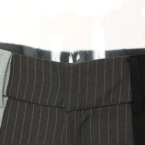 Load image into Gallery viewer, High Elastic Waist Black Gray Striped Spliced Wide Leg Pants New Trousers Women Fashion Tide Spring Autumn 2025 1DH59370
