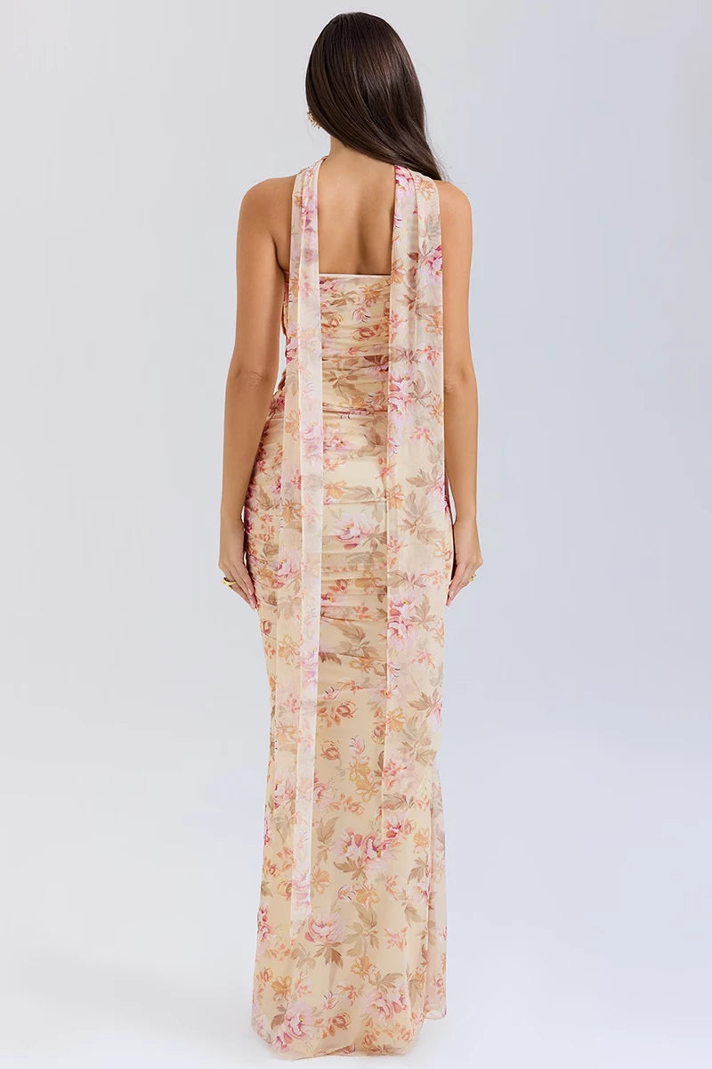 Sexy Two Pieces Sets For Women Strapless Off-shoulder Sleeveless Tops And Elegant High Waist Long Skirt Two Pieces Sets