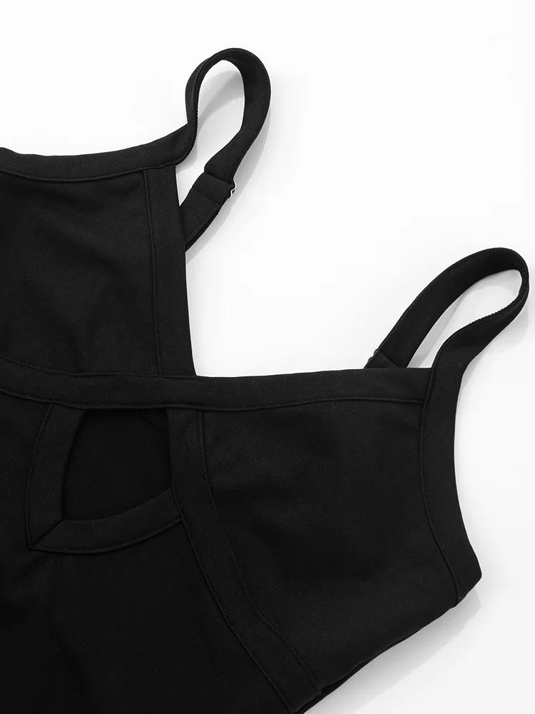 Hollow Out Backless Sexy Maxi Dress Women Gown Spaghetti Strap Sleeveless Irregular Slim Club Long Dress 2025 Summer