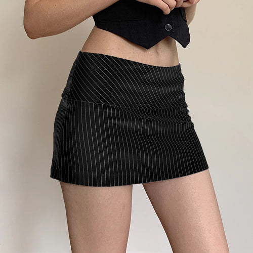 Load image into Gallery viewer, Fashion Chic Stripe Bodycon Low Waist Mini Skirt Women Hottie Vintage Basic Summer Skirts Women Y2K Sexy Party Bottom
