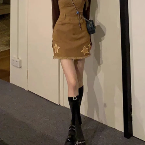 Load image into Gallery viewer, Y2k Denim Slip Mini Dress Women Korean Fashion Kpop Streetwear Spaghetti Strap Short Dresses Vintage Casual
