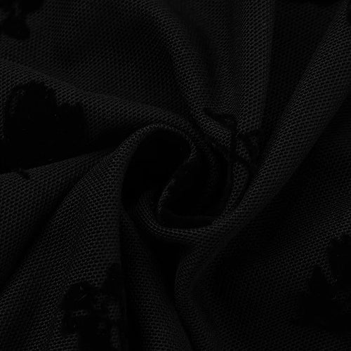 Load image into Gallery viewer, See Through Lace Sexy Mini Dress Women Patchwork Short Sleeve Square Collar Backless High Waist Pleated Club Dress
