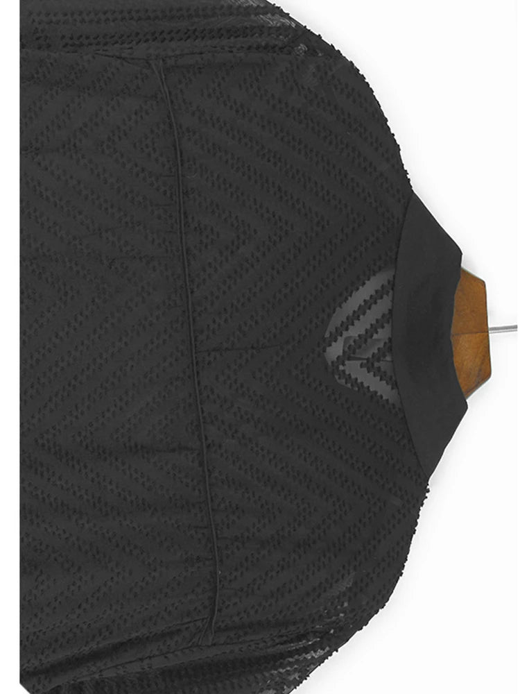 Women Blue Grid Hollow Out Big Size Midi Shirt Dress New Lapel Short Sleeve Fashion Tide Spring Summer 2025 1DJ1208