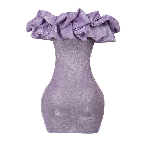 Load image into Gallery viewer, Sexy Off- Shoulder Sleeveless Sparkling Strapless Mini Dress Women Solid Fashion High Waist Birthday Party Dress New
