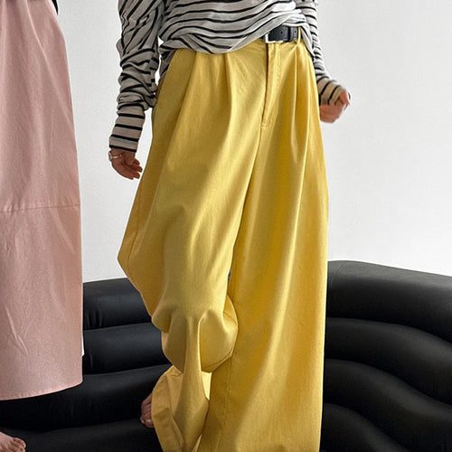 Load image into Gallery viewer, High Elastic Waist White Brief Pleated Long Wide Leg Pants New Trousers Women Fashion Tide Spring Autumn 2025 1DJ1517
