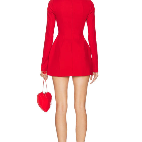 Load image into Gallery viewer, Double Bow Long Sleeve Sexy Mini Dress For Women Autumn Winter New Solid High Waist Bodycon Club Party Dress Elegant
