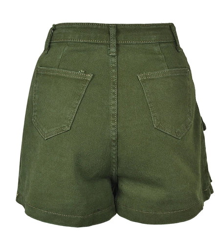 Niche Cargo Pocket Design Denim Shorts Men's Loose High Waist Menwear Stylish Male Clothing Fashion Trend