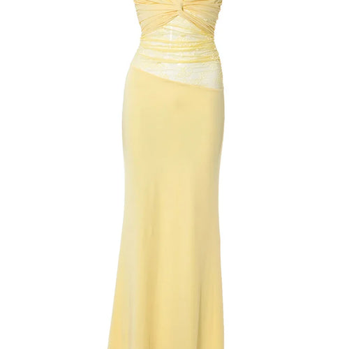 Load image into Gallery viewer, Off-shoulder Backless Sexy Maxi Dress Women Gown Fashion Patchwork See Through Lace Sleeveless Beach Long Dress 2025
