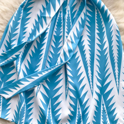 Load image into Gallery viewer, French Retro Women Blue Print V Neck Short Sleeved Festival Mini Dress Summer Elegant Bandage Vacation Party Dress Fashion Trend
