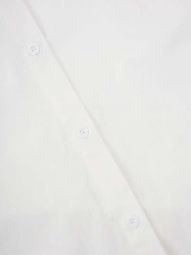 Women White Kniitting Irregular Big Size Shirt Dress New Turtleneck Long Sleeve Fashion Tide Spring Autumn 2025 CPDB269