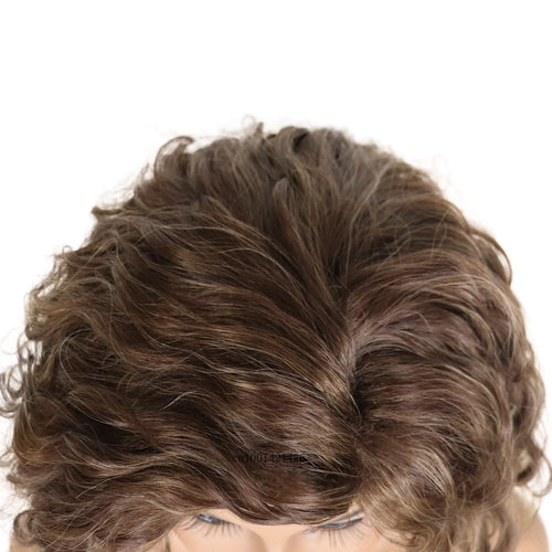 Load image into Gallery viewer, Mix Brown Wig 28 Inch Synthetic Hair Long Curly Wigs for Women Water Wavy Haircuts Long Wigs Thick Hairline Big Volume Costume
