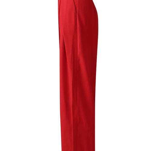 Load image into Gallery viewer, High Waist Red Brief Pleated Long Wide Leg Elegant Pants New Trousers Women Fashion Tide Spring Autumn 2025 30A1697
