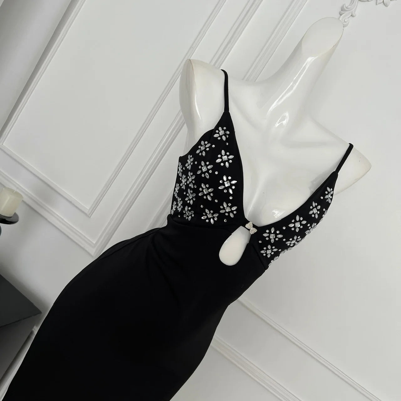 Summer Black Print Hollow Out Backless Party Slip Long Dress Women Sleeveless V Neck Sexy Club Wrapped Hip Dresses Clothes Trend