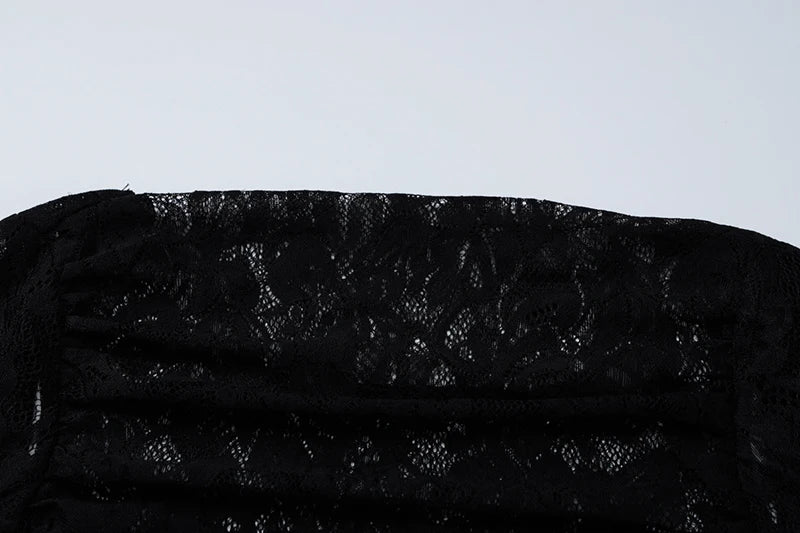 Lace Backless Sexy Maxi Dress For Women Gown Fashion Solid O Neck Long Sleeve Ruched Bodycon Club Long Dress Vestido