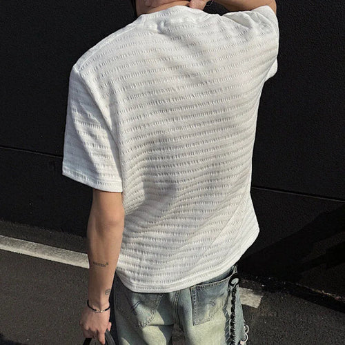 Load image into Gallery viewer, Men's T-shirt New Korean Style Round Neck Casual Solid Color Fanshionable Design Short Sleeves T-shirts Summer 9W1296
