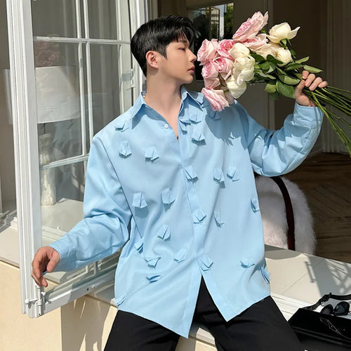 Load image into Gallery viewer, Men's Long Sleeve Shirts New Spirng Korean Turn-down Collar Loose Design Single Breasted Niche Causal Male Shirt 9W1605
