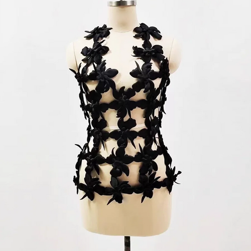 Load image into Gallery viewer, Solid Hollow Out Minimalist Sexy Vests For Women V Neck Sleeveless Backless Spliced Lace Up Top Female Fashion New
