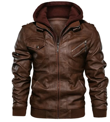 Men's Leather Jackets Autumn Fashion Casual Motorcycle PU Jacket Biker Leather Coats Brand Clothing