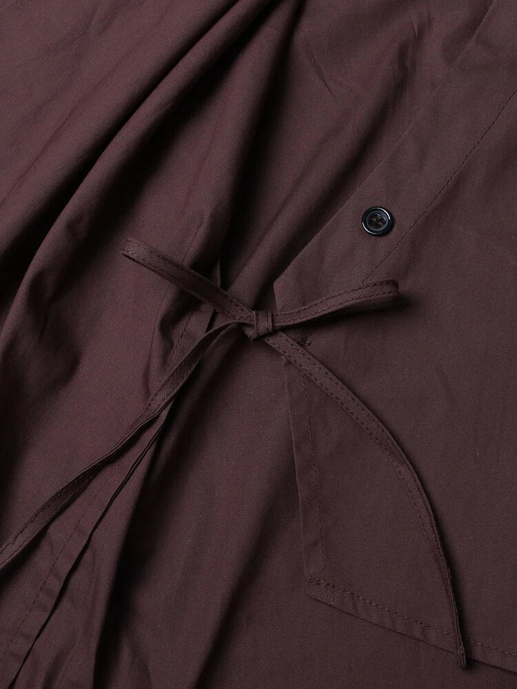 Minimalist Spring Shirts For Women Lapel Long Sleeve Casual Loose Solid Blouse Female Fashion Style Clothing