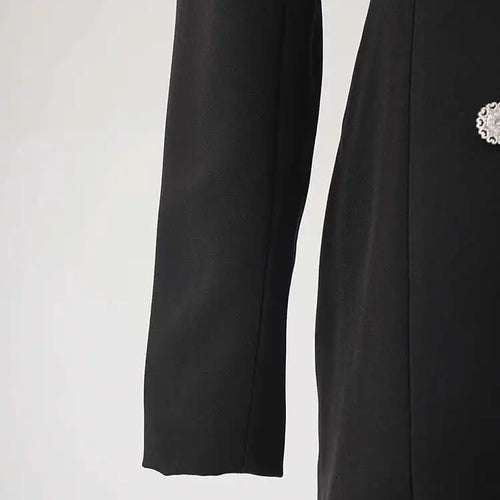 Load image into Gallery viewer, Women Black Double Breasted Color-block Mini Blazer Dress New Lapel Long Sleeve Fashion Tide Spring Autumn 2025 CPDB254
