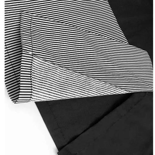 Load image into Gallery viewer, Women Black Striped Dot Flower Big Size T-shirt New Round Neck Short Sleeve Fashion Tide Spring Summer 2025 1DH4878
